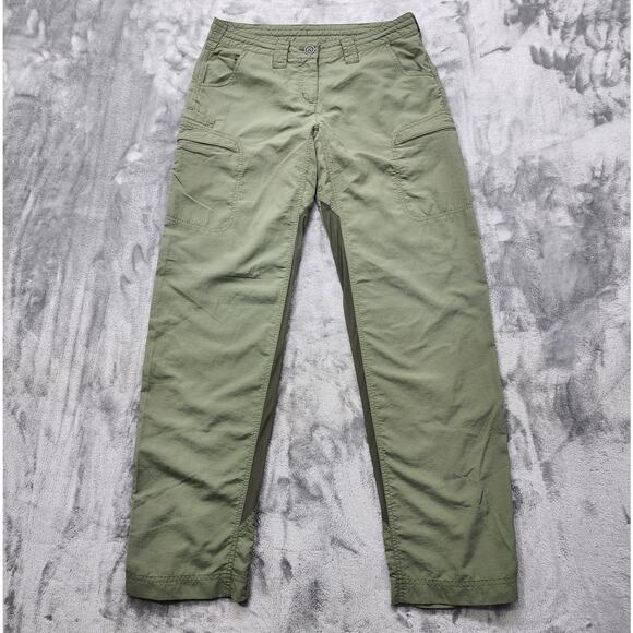 Exofficio Pants Womens 2 Green Nylon Mesh BugsAway Damselfly UPF 45 Hiking - Picture 1 of 15
